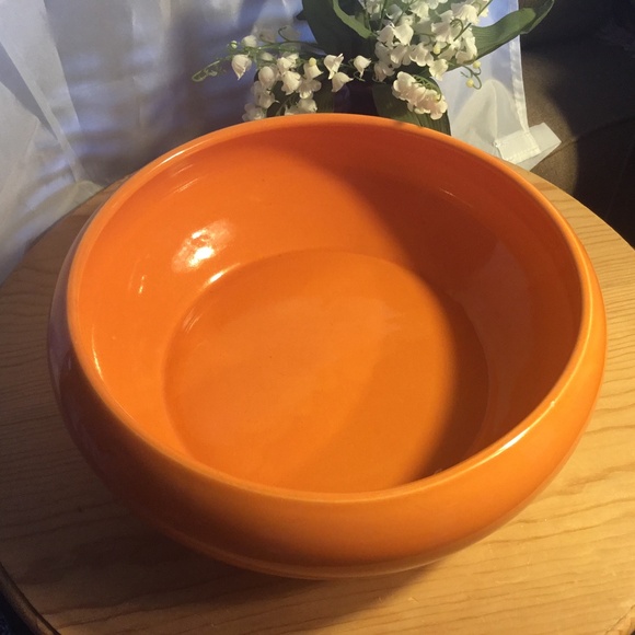 Gorgeous Vintage Studio Nova Large Orange Bowl Made In Portugal - Picture 1 of 6